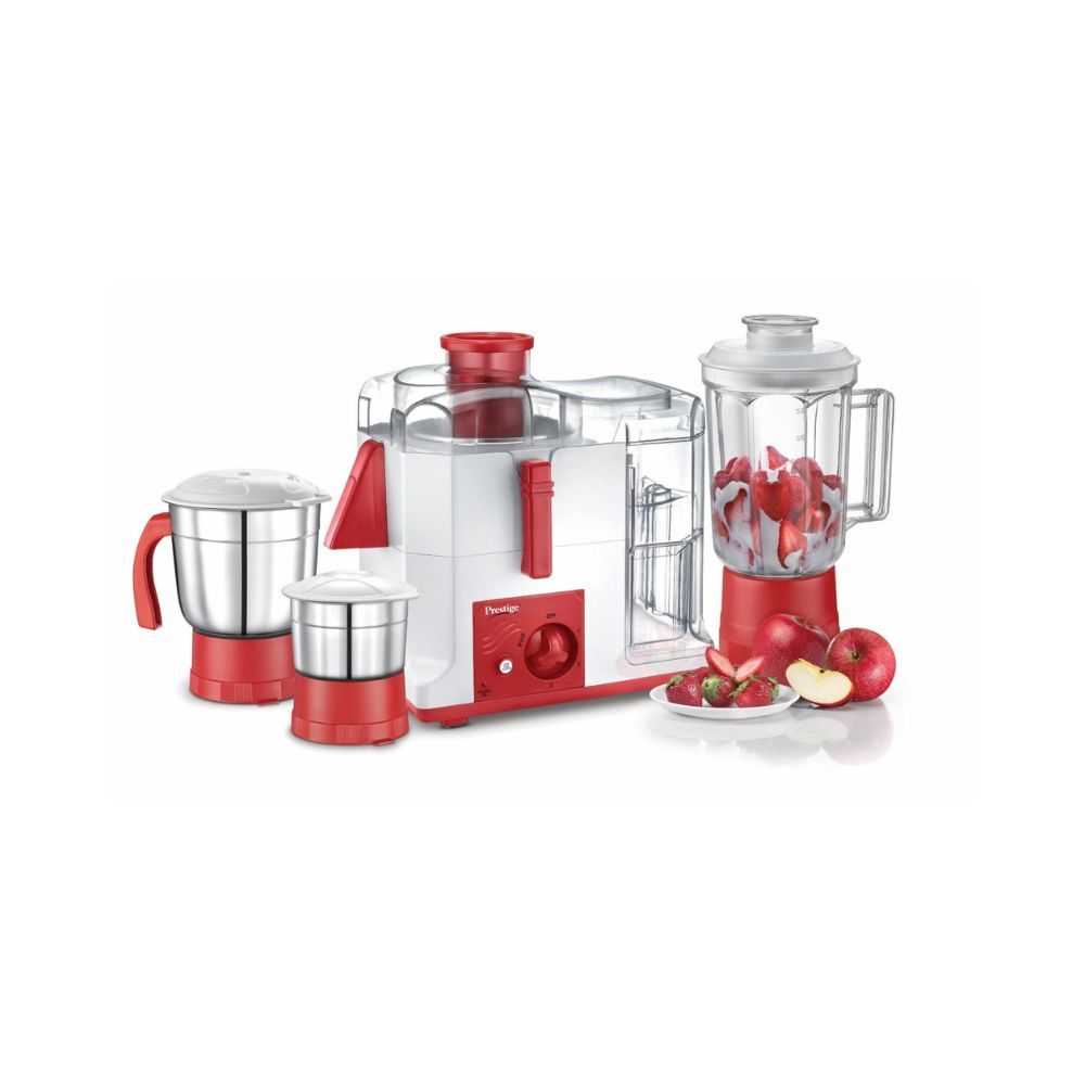 Prestige Platina JMG 550-Watt Juicer Mixer Grinder WhiteRedPack of 1