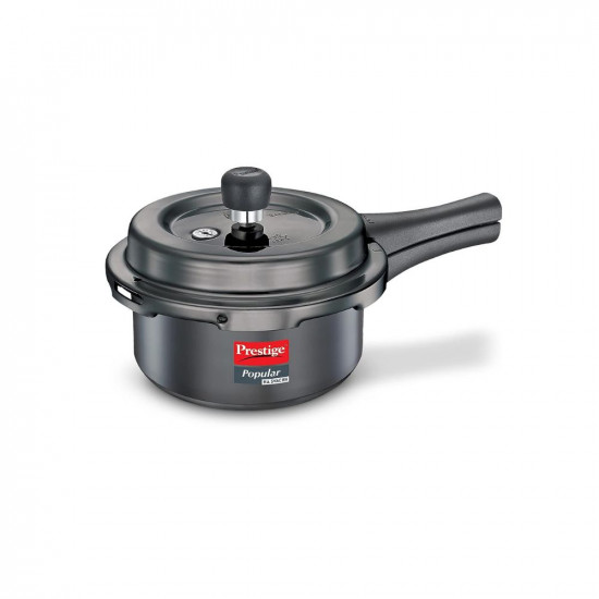 Prestige Popular Svachh Hard Anodised Pressure Cooker20 L Black Deep Lid-Controls Spillage