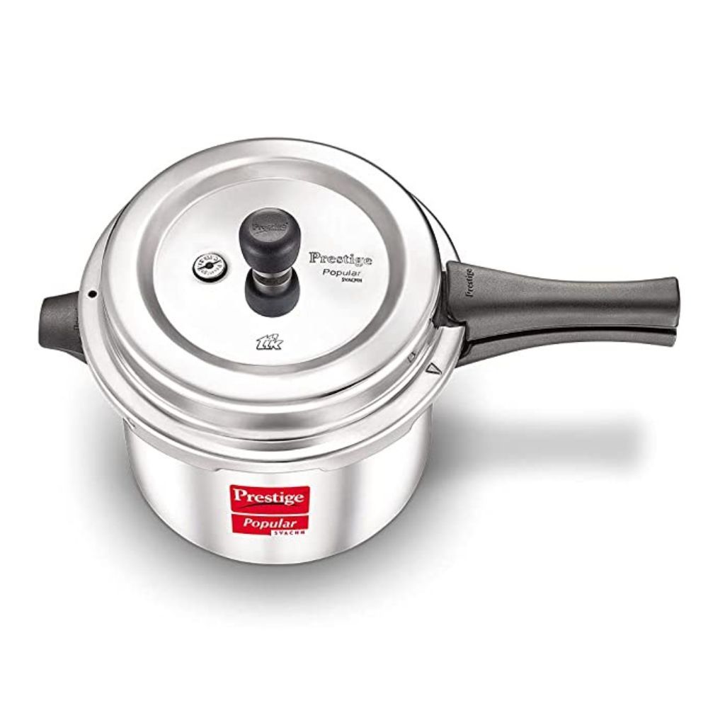 Prestige Popular Svachh Spillage Control Stainless Steel Pressure Cooker 5 L Silver