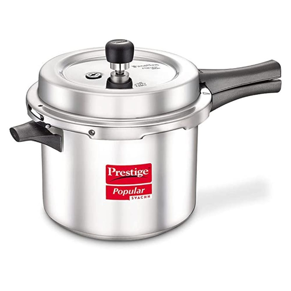 Prestige Popular Svachh Spillage Control Stainless Steel Pressure Cooker 5 L Silver