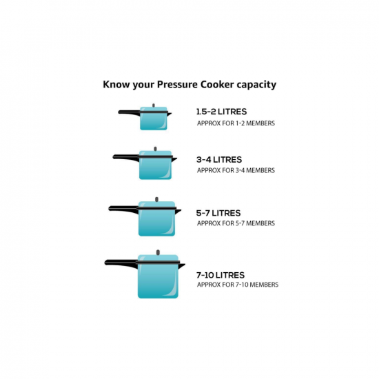 Prestige Popular Virgin Aluminium Outer Lid Pressure Cooker 2 L Silver