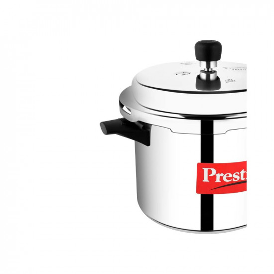 Prestige Popular Virgin Aluminium Precision Weight Valve Outer Lid Pressure Cooker 5 L Silver 5 liters