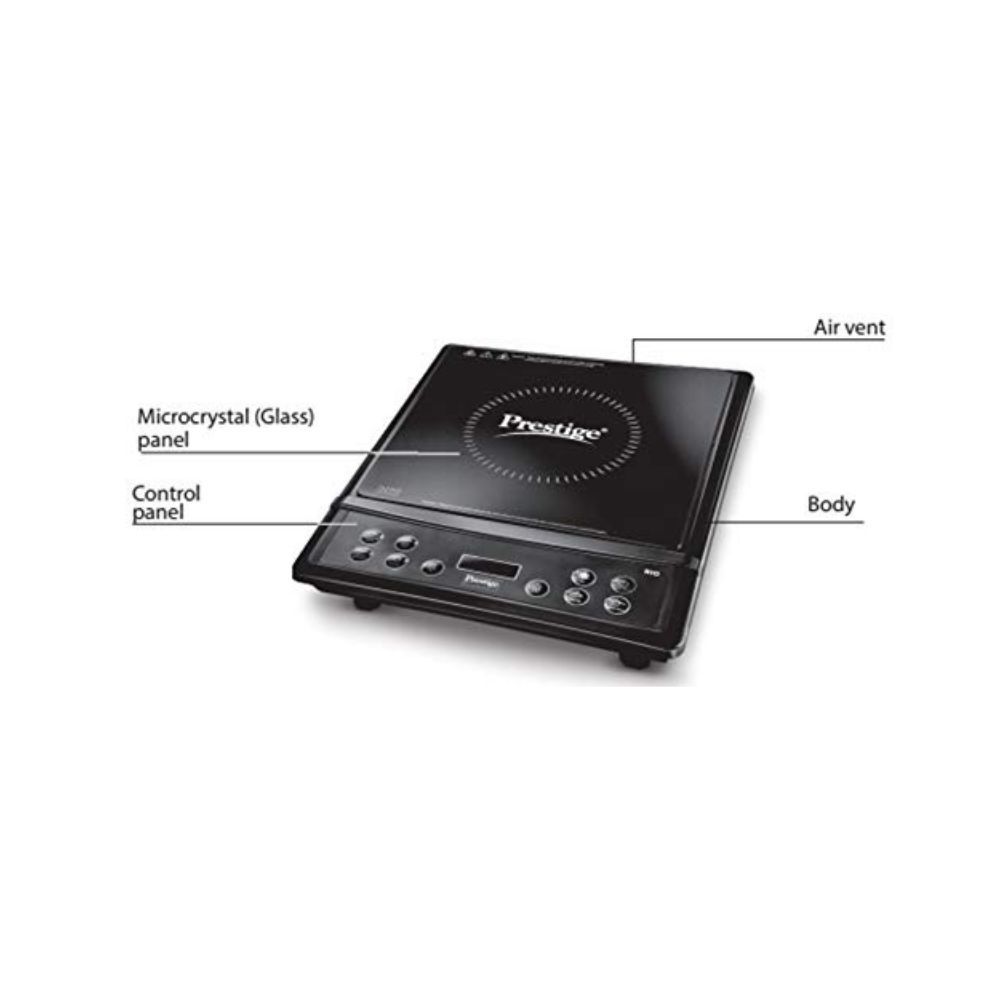 Prestige Rio Induction Radiant Glass Cooktop Black