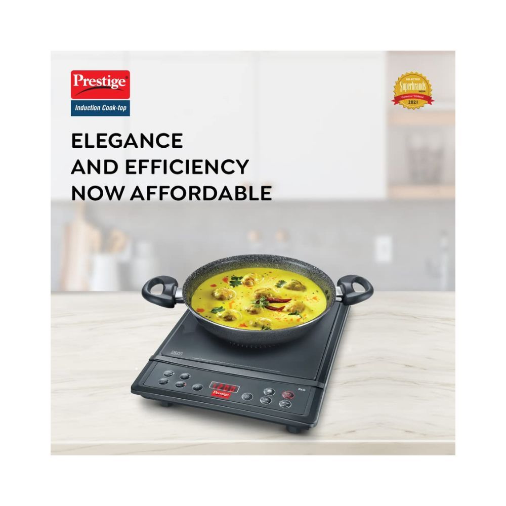 Prestige Rio Induction Radiant Glass Cooktop Black