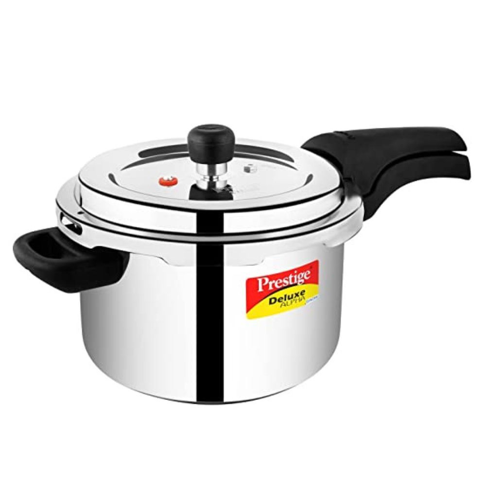 Prestige Svachh Deluxe Alpha 4 Litre Stainless Steel Outer Lid Pressure Cooker
