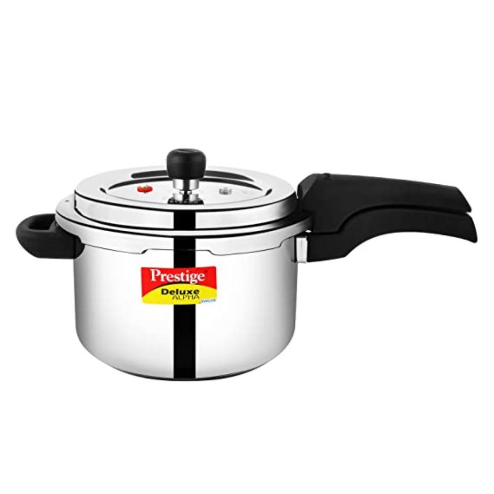 Prestige Svachh Deluxe Alpha 4 Litre Stainless Steel Outer Lid Pressure Cooker