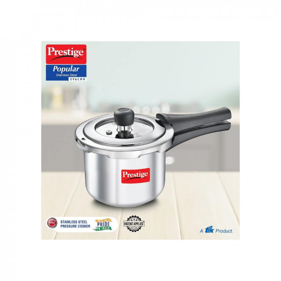 Prestige Svachh Popular Spillage Control Stainless Steel Outer Lid Pressure Cooker 15 L Silver