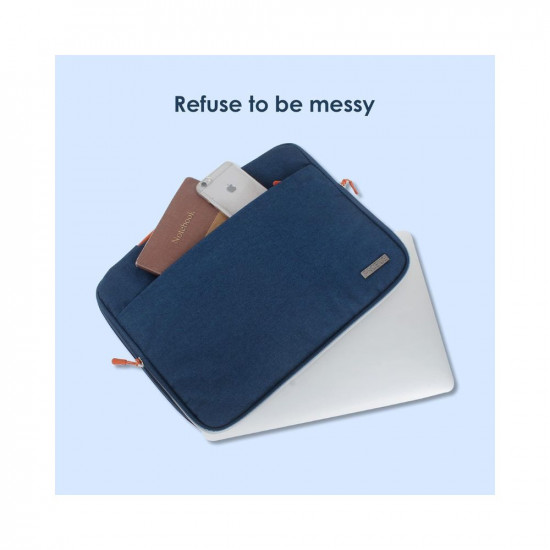 Probus Water Resistant Canvas Laptop Sleeve Bag Notebook Case for Men & Women - Blue