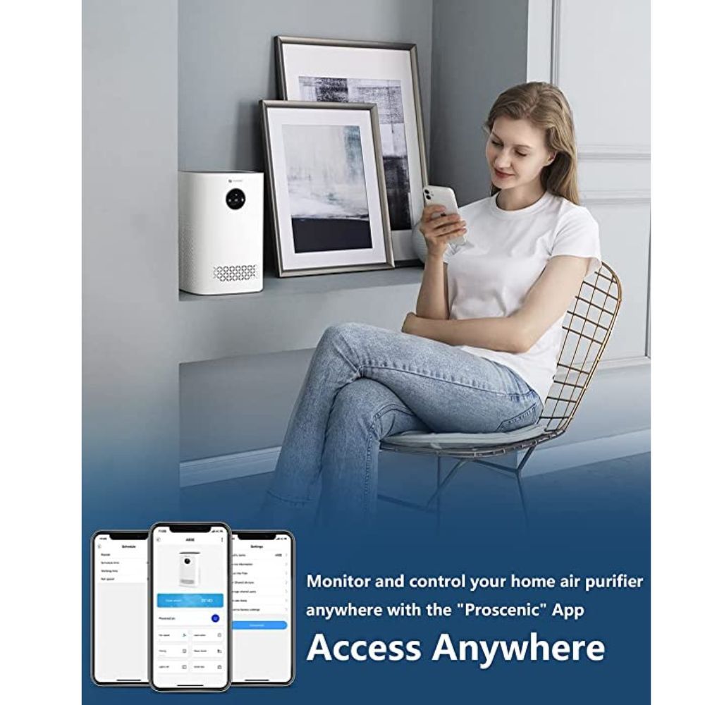 Proscenic A8 SE Air Purifier for Home H13 True HEPA Filter Alexa  Google Home 28 dB