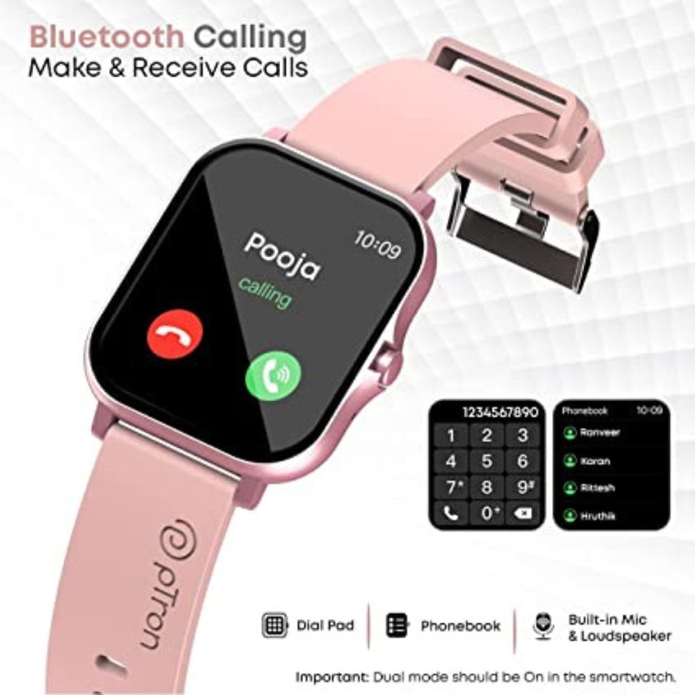 PTron Newly Launched Force X10 Bluetooth Calling Smartwatch with 1.7