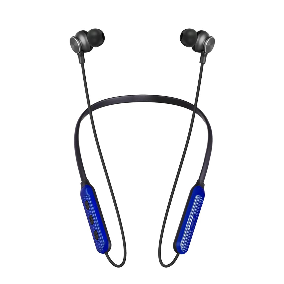 pTron Tangent Duo Made in India Bluetooth 52 Wireless in-Ear Headphones with Mic 24Hrs Playback 13mm Drivers Punchy Bass Fast Charging Neckband Voice Assist IPX4  in-line Controls BlackBlue