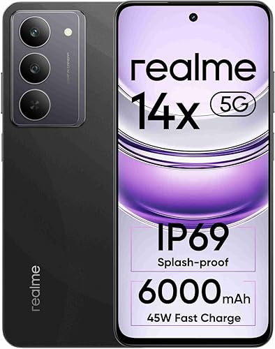 realme 14x 5G Crystal Black 8GB RAM 128GB Storage