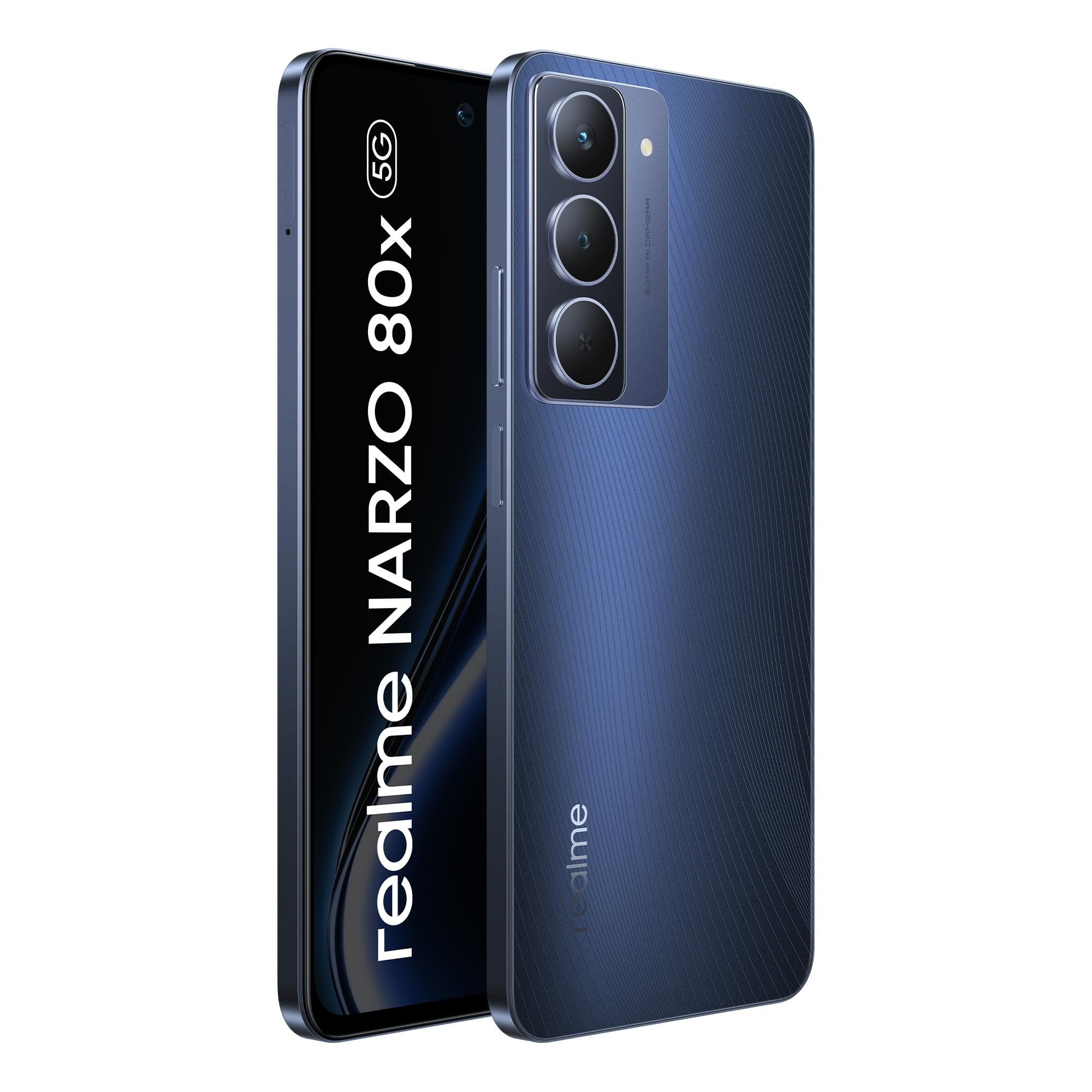 realme NARZO 80x 5G Deep Ocean6GB128GB  Dimensity 6400 5G Chipset  6000mAh Long-Lasting Battery  45W Fast Charge  120Hz Eye Comfort Display  IP69 Top-Tier Waterproof