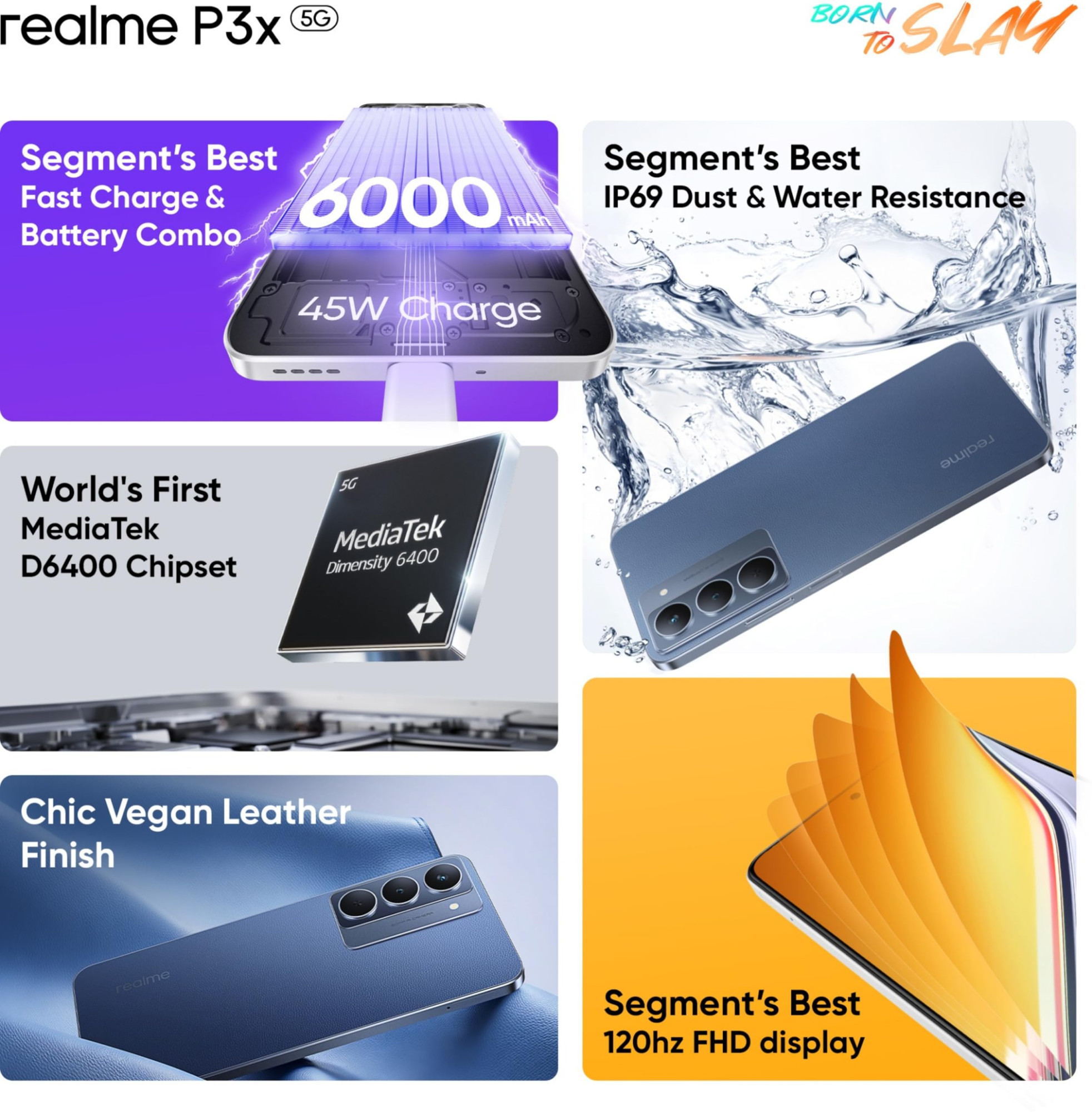realme P3x 5G Midnight Blue 8GB RAM 128GB Storage