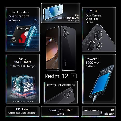 Redmi 12 5G Jade Black 6GB RAM 128GB ROM