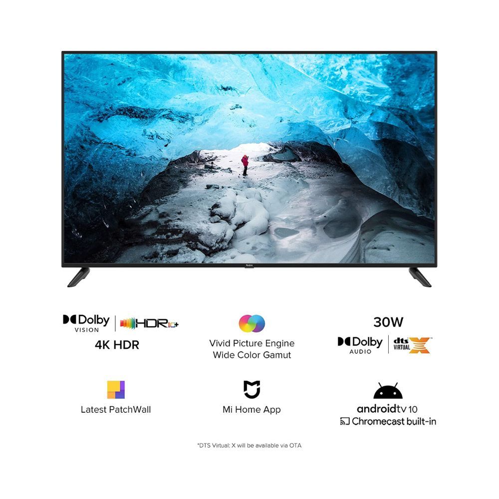 Redmi 126 cm 50 inches 4K Ultra HD Android Smart LED TV X50  L50M6-RA Black