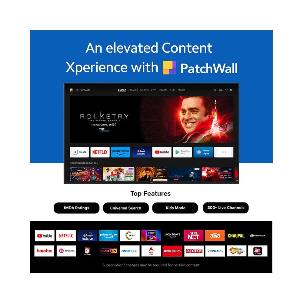 Redmi 126 cm 50 inches 4K Ultra HD Android Smart LED TV X50  L50M6-RA Black