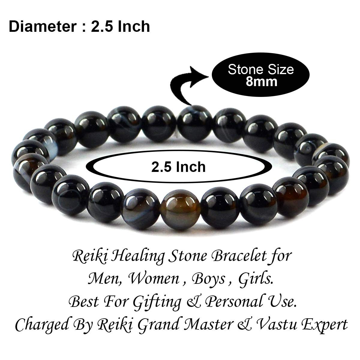 Buy Strength and Grounding Miracle Black Sulemani Hakik Bracelet Online  From Premium Crystal Store at Best Price - The Miracle Hub