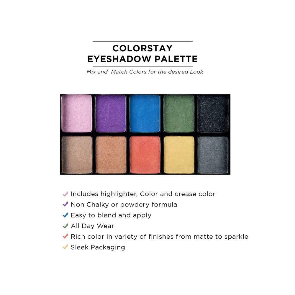 Revlon Colorstay Not Just Nudes Shadow Palette, Vibrant Hues, 14g
