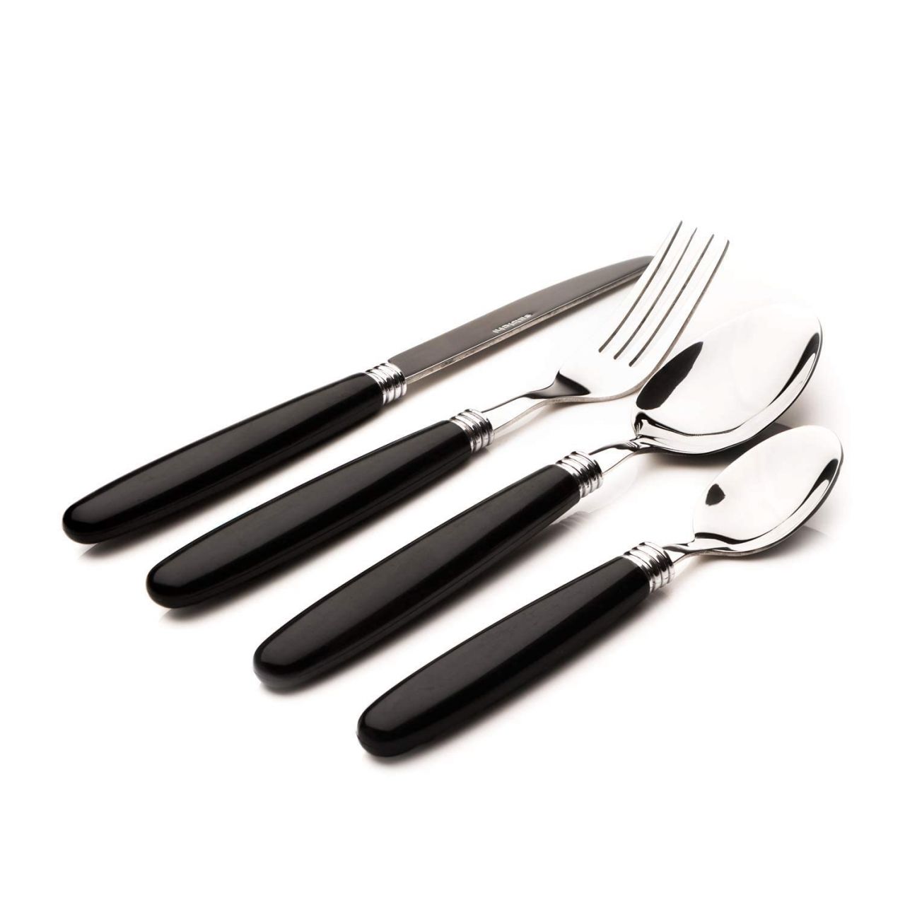 Sabichi Elkie Food Grade Stainless Steel Cutlery | Premium Black Flatware Set