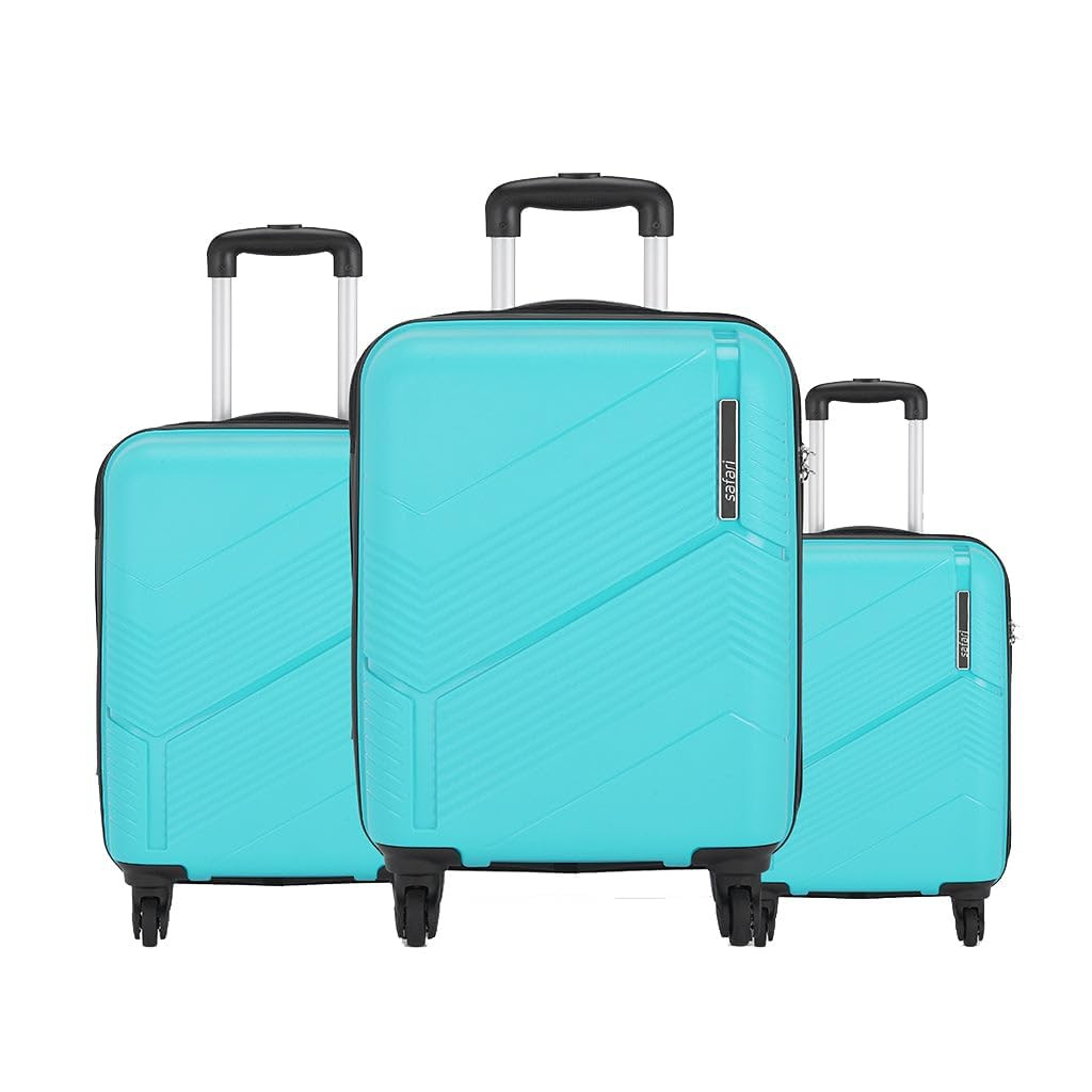 Buy Safari Ray 2 Pc Set 56 & 67 cms- Small and Medium Polycarbonate  Hardsided Luggage Set/Suitcase Set/Trolley Bag Set (Cyan) at Amazon.in