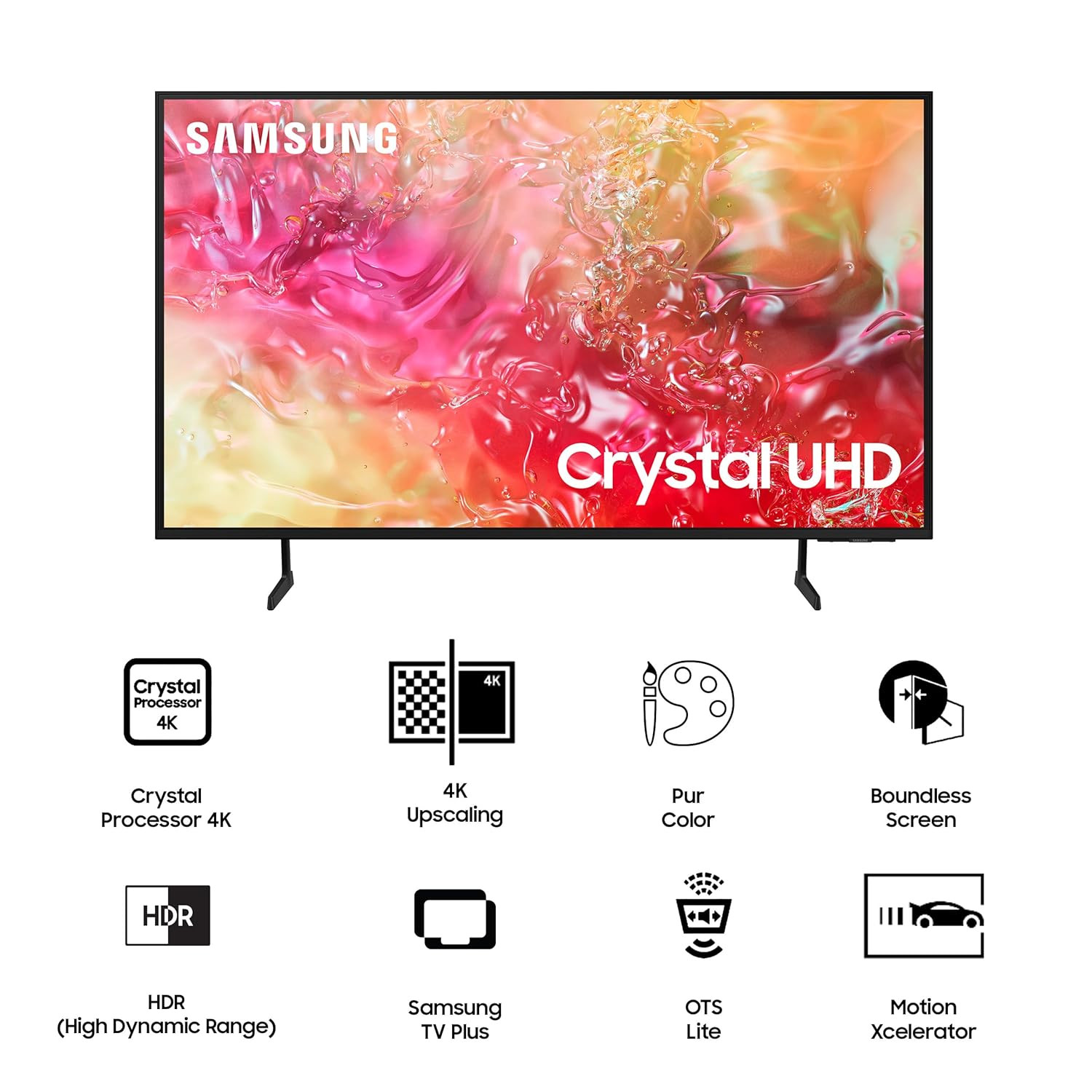 Samsung 108 cm 43 inches 4K Ultra HD Smart LED TV UA43DU7660KLXL Black