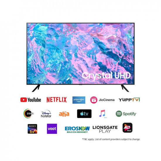 Samsung 108 cm 43 inches Crystal iSmart 4K Ultra HD Smart LED TV UA43CUE60AKLXL Black