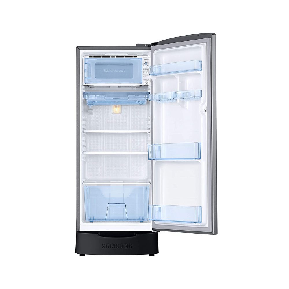 Samsung 192 L 2 Star Direct Cool Single Door Refrigerator (RR20A1Z1BS8/HL, Silver, Elegant Inox, 2022 Model)