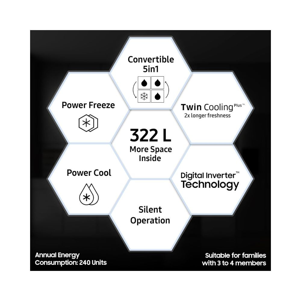 Samsung 236 L 3 Star Digital Inverter Frost Free Double Door Refrigerator