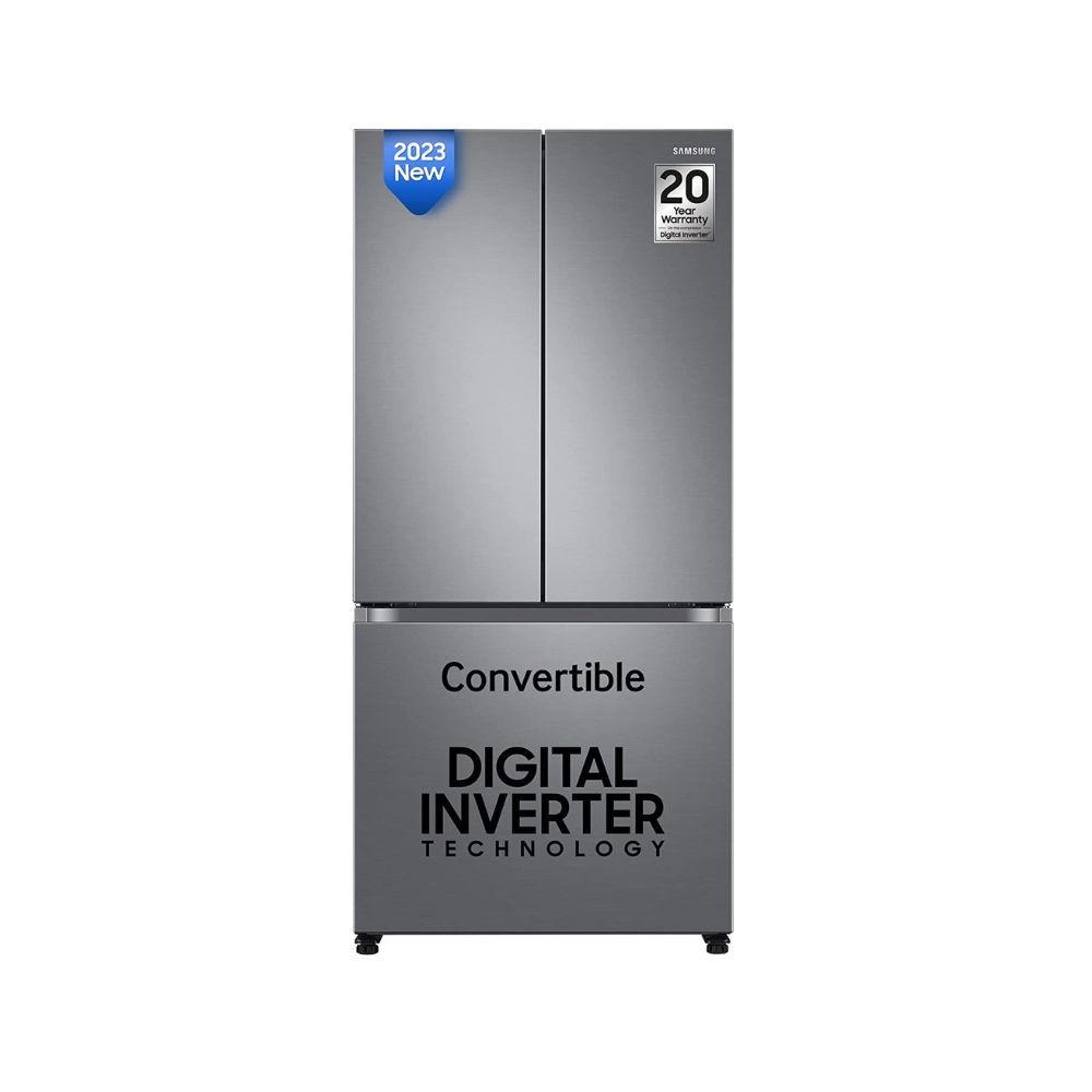 Samsung 580 L Inverter Frost-Free French Door Side-By-Side Refrigerator (Rf57A5032S9/Tl, Refined Inox, Convertible, Silver)
