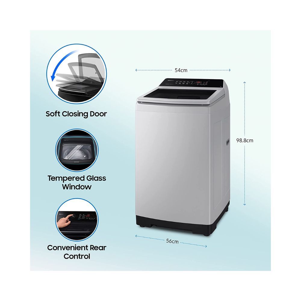 Samsung 7 Kg Inverter 5 Star Fully-Automatic Top Load Eco Bubble Washing Machine (WA70BG4441YYTL