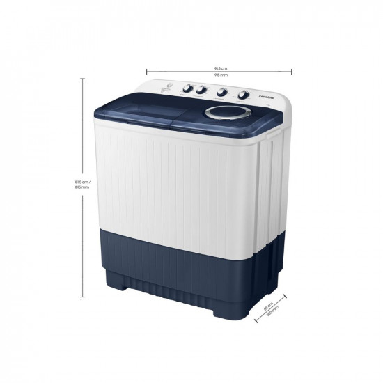 Samsung 95 kg 5 Star Hexa Storm Pulsator Semi-Automatic Top Load Washing Machine WT95A4200LLTL Air Turbo Drying LIGHT GRAY