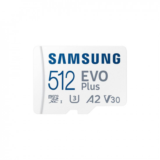 Samsung EVO Plus 512GB microSDXC UHS-I U3 130MB/s Full HD & 4K UHD Memory Card with Adapter (MB-MC512KA)
