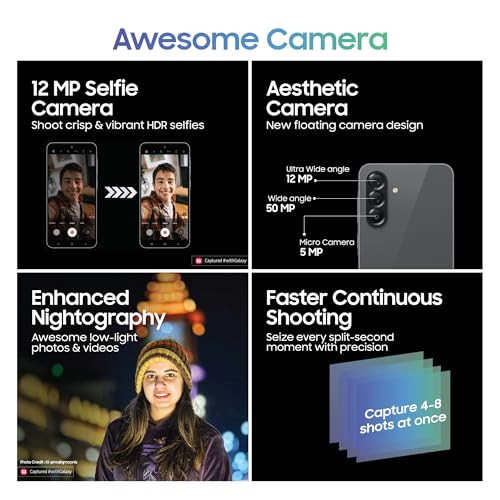 Samsung Galaxy A56 5G Awesome Graphite 12GB 256GB  Awesome Intelligence Circle to Search Intelligent Editing  Awesome 6 OS  6 Years Security Updates  IP67