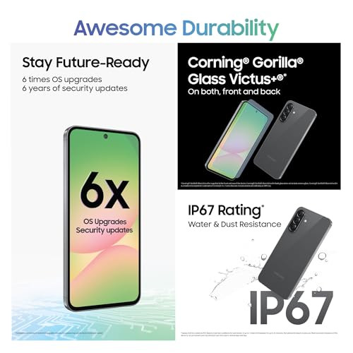 Samsung Galaxy A56 5G Awesome Graphite 12GB 256GB  Awesome Intelligence Circle to Search Intelligent Editing  Awesome 6 OS  6 Years Security Updates  IP67