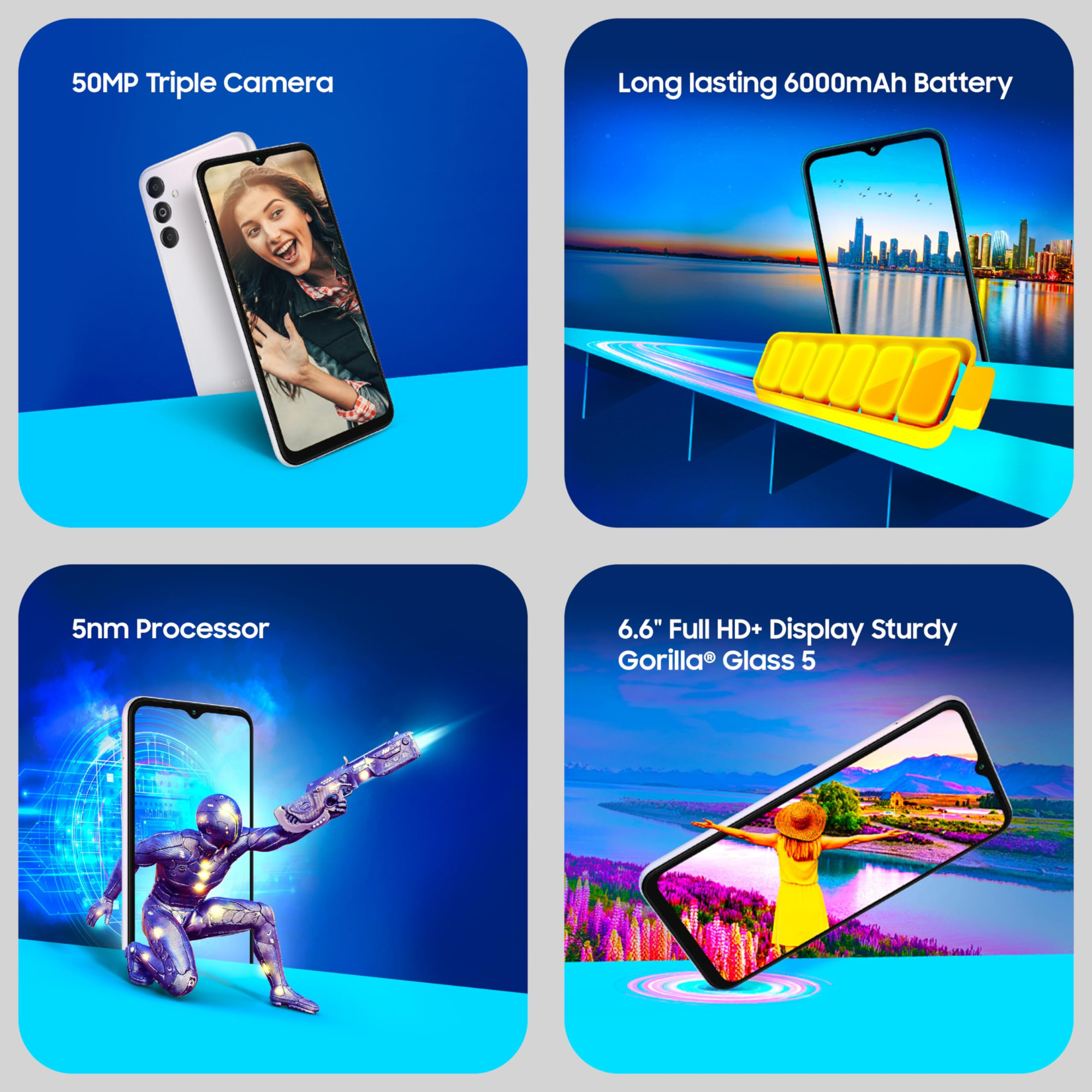 Samsung Galaxy M14 5G Berry Blue4GB128GB Storage