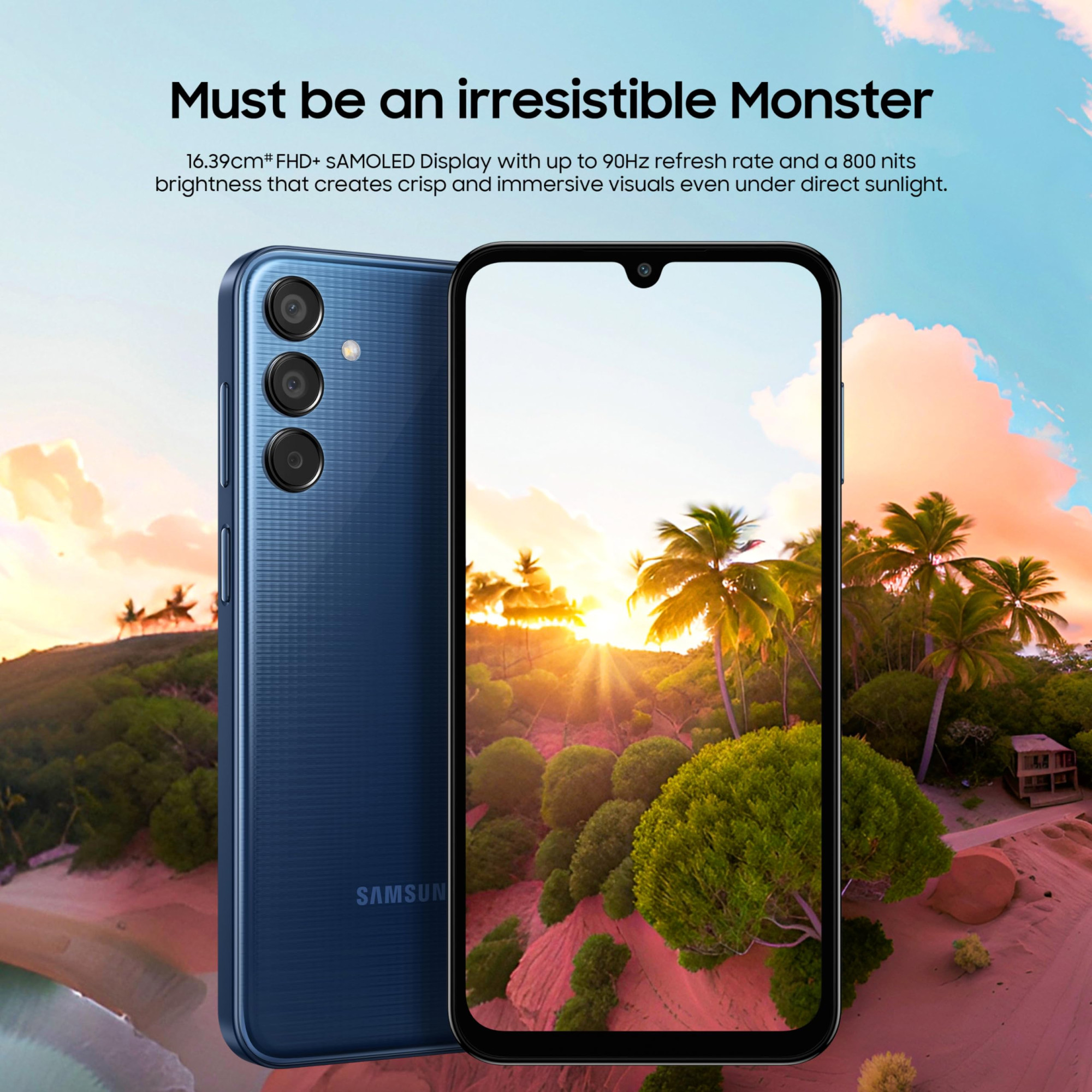 Samsung Galaxy M15 5G Celestial Blue6GB RAM128GB Storage 50MP Triple Cam 6000mAh BatteryMediaTek Dimensity 6100 4 Gen OS Upgrade  5 Year Security UpdateSuper AMOLED DisplayWithout Charger