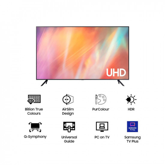 Samsung India Electronics Pvt Ltd 1397 Cm 55 Inches 4K Ultra Hd Smart Led Tv Ua55Au7700Klxl Titan Gray