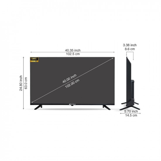 Sansui 102cm 40 inches Full HD Certified Android LED TV JSW40ASFHD Midnight Black With Voice Search Smart Remote