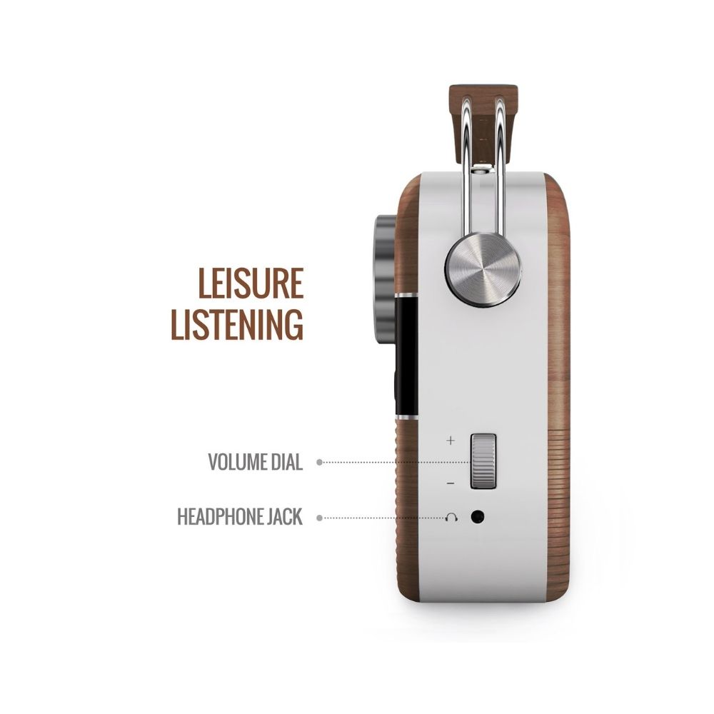 Saregama Carvaan Hindi - Portable Music Player with 5000 Preloaded Songs FMBTAUX Oak Wood Brown - Without App