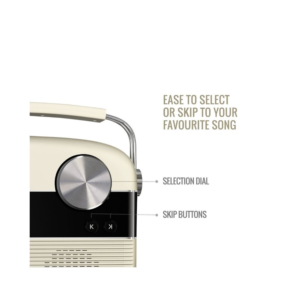 Saregama Carvaan Hindi - Portable Music Player with 5000 Preloaded Songs FMBTAUX Porcelain White - Without App