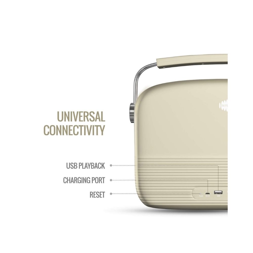 Saregama Carvaan Hindi - Portable Music Player with 5000 Preloaded Songs FMBTAUX Porcelain White - Without App