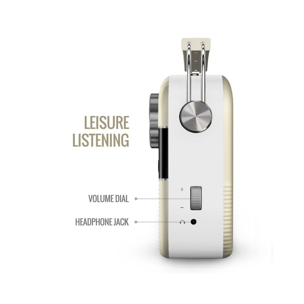Saregama Carvaan Hindi - Portable Music Player with 5000 Preloaded Songs FMBTAUX Porcelain White - Without App