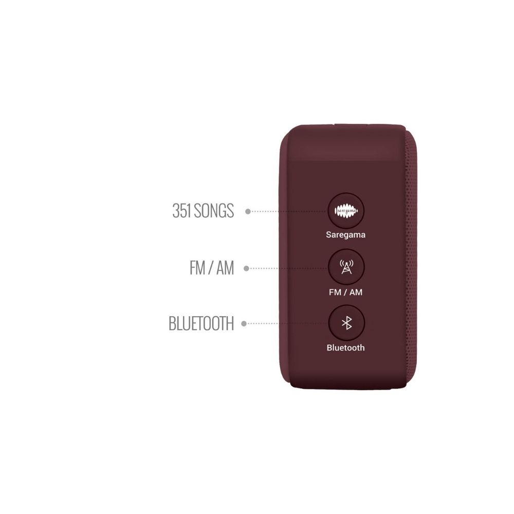 Saregama Carvaan Mini Hindi 20 - Bluetooth Speaker Terracotta Brown