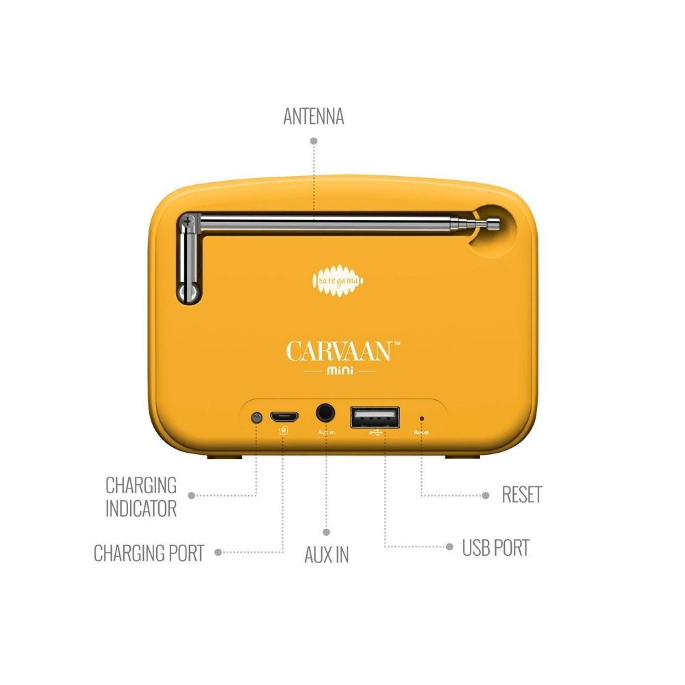 Saregama Carvaan Mini Hindi 20 - Music Player with BluetoothFMAMAUX Saffron Orange