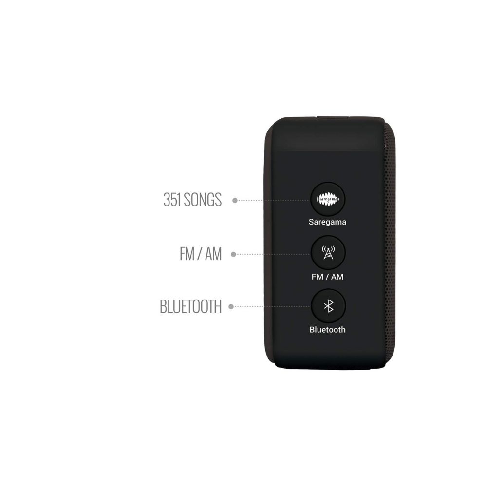 Saregama Carvaan Mini Hindi 20- Music Player with BluetoothFMAMAUX Moonlight Black