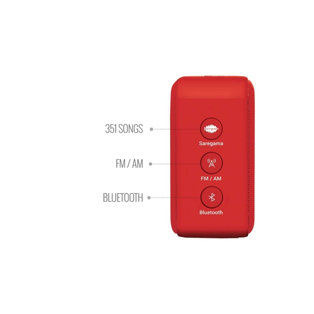 Saregama Carvaan Mini Hindi 20- Music Player with BluetoothFMAMAUX Sunset Red