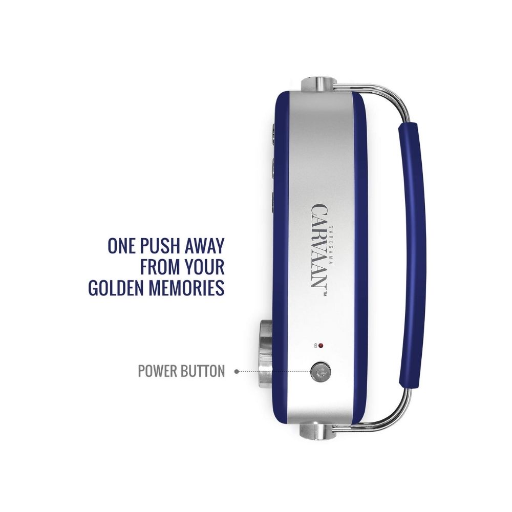 Saregama Carvaan Premium Hindi - Portable Music Player with 5000 Preloaded Songs FMBTAUX-Royal Blue
