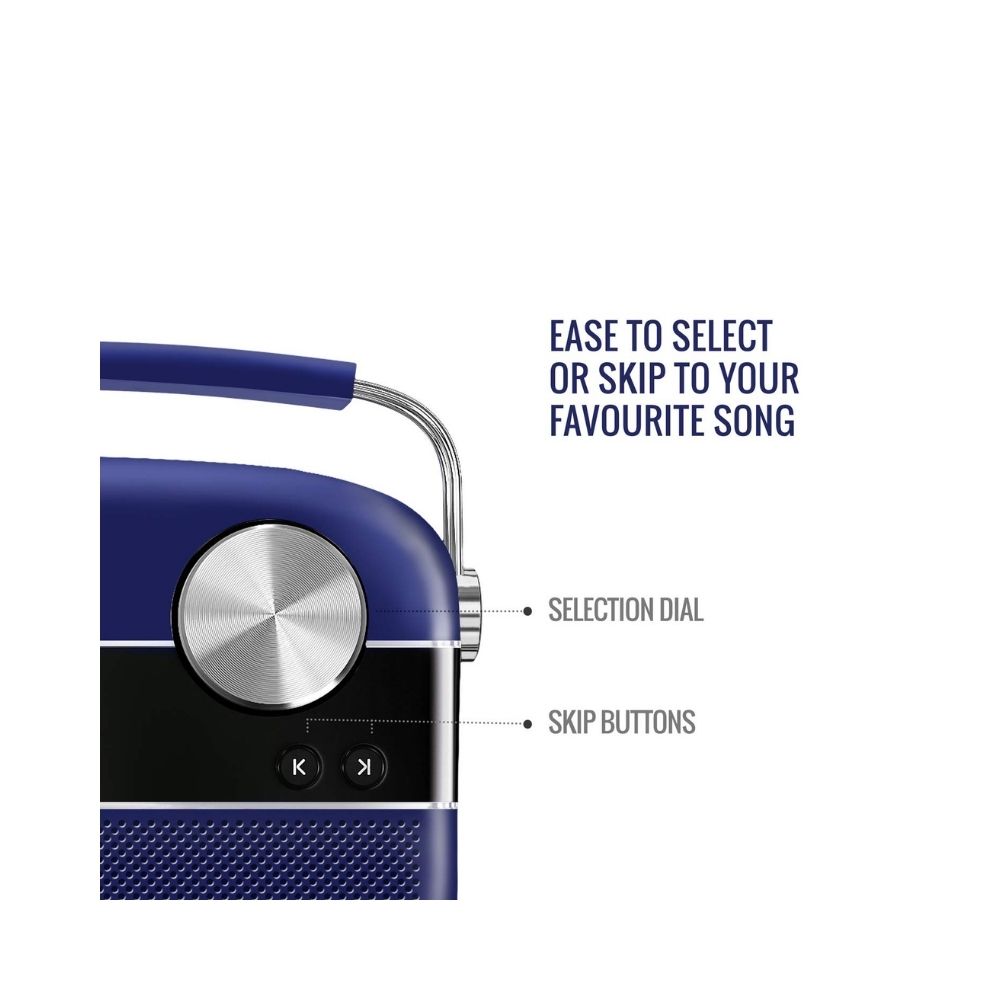 Saregama Carvaan Premium Hindi - Portable Music Player with 5000 Preloaded Songs FMBTAUX-Royal Blue