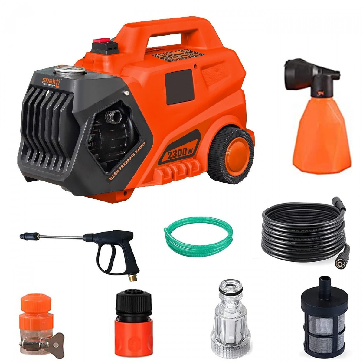 Shakti Technology S9 High Pressure Car Washer Machine with Copper Winding 2300 Watts and Pressure 150 Bar for Cleaning Car Bike  Home Digital Display